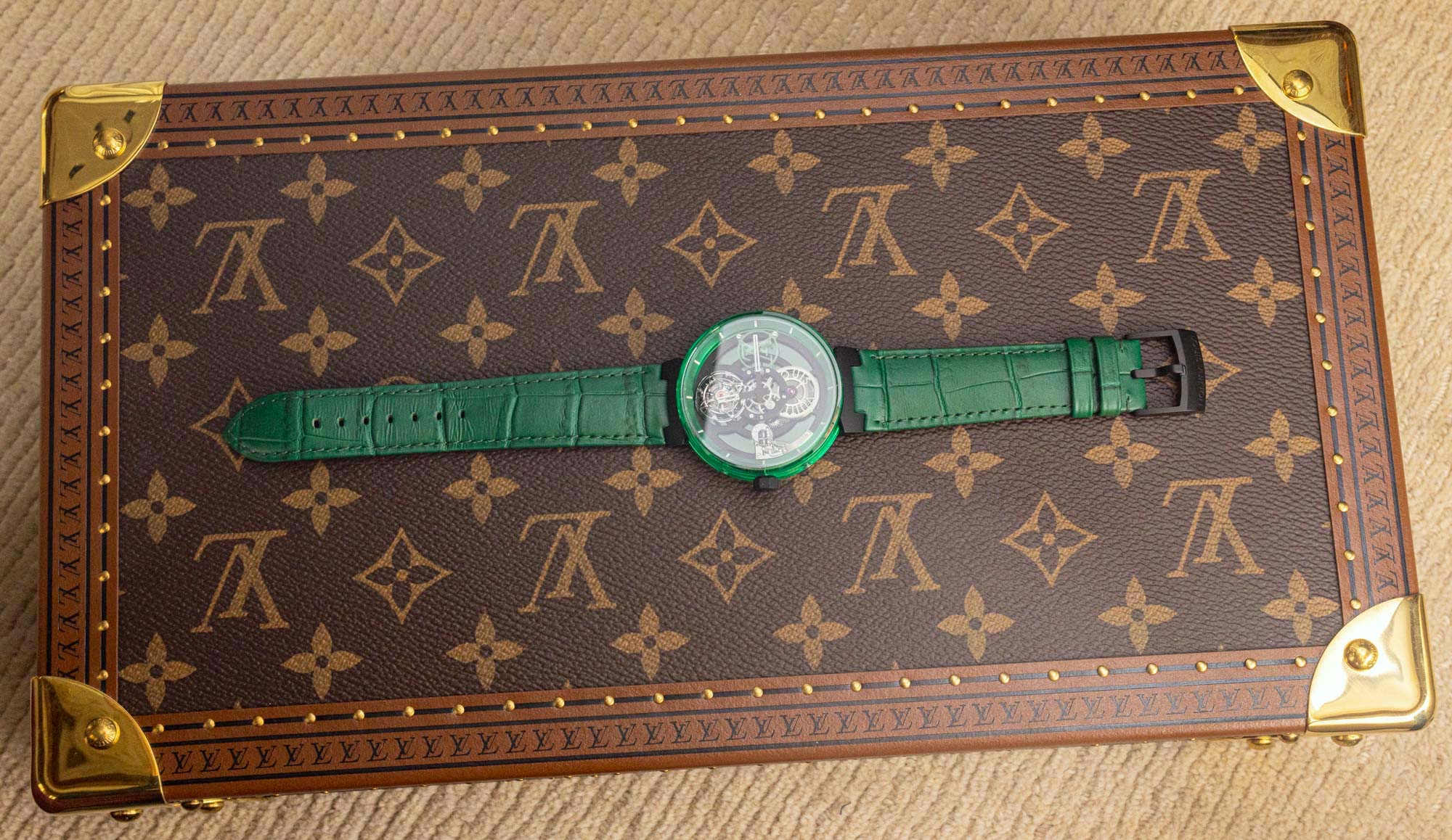 Introducing The Green & Yellow Sapphire Louis Vuitton Tambour Moon