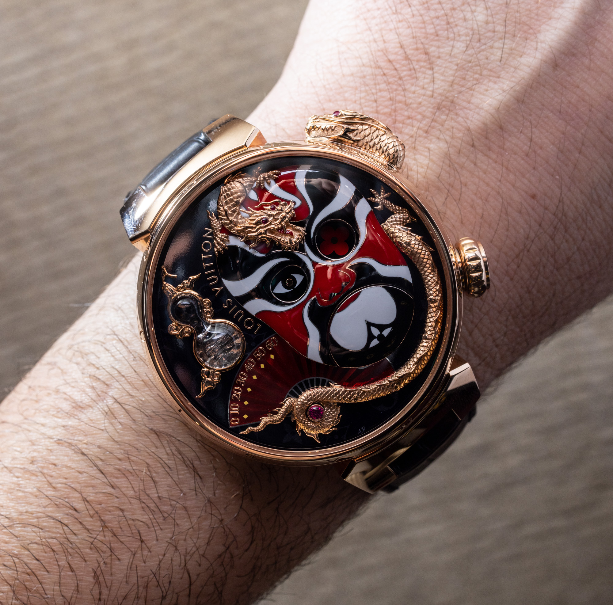 Hands-On: Louis Vuitton Tambour Opera Automata Watch With Dial Inspired By  Sichuan Bian Lian Mask