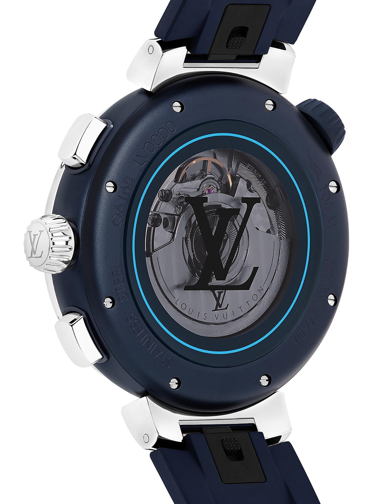 Louis Vuitton Tambour Street Diver Chronograph, automatic, 46mm, Steel Black