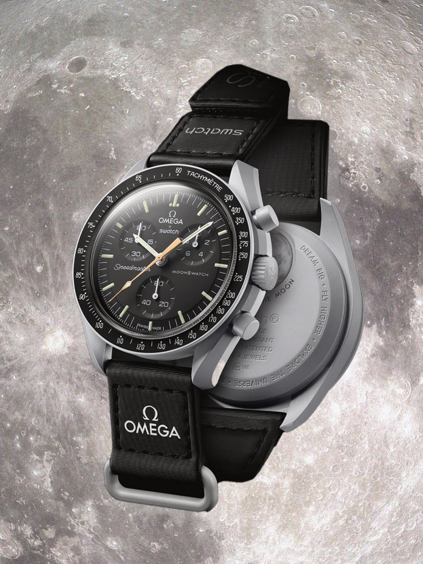 Swatch x omega mission to moon shinegold