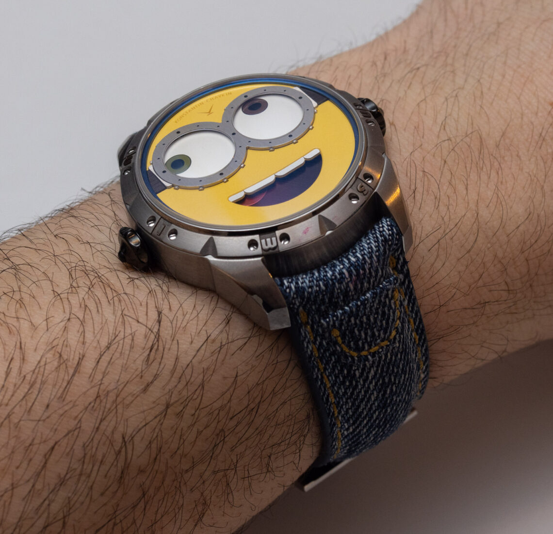 HandsOn Konstantin Chaykin Minions Titanium Watch aBlogtoWatch