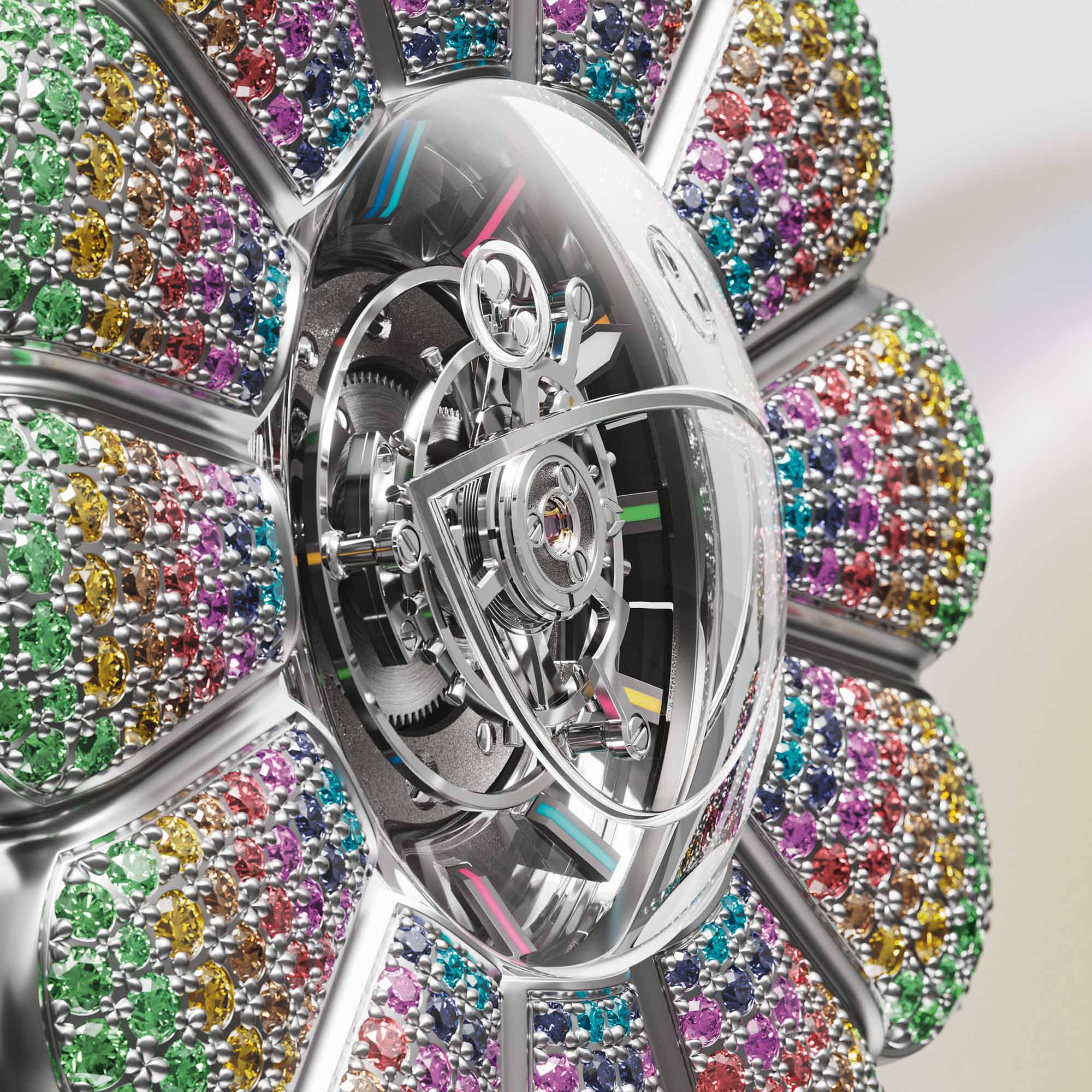 MP-15 TAKASHI MURAKAMI ONLY WATCH SAPPHIRE: A UNIQUE PIECE AND HUBLOT'S  FIRST CENTRAL FLYING TOURBILLON