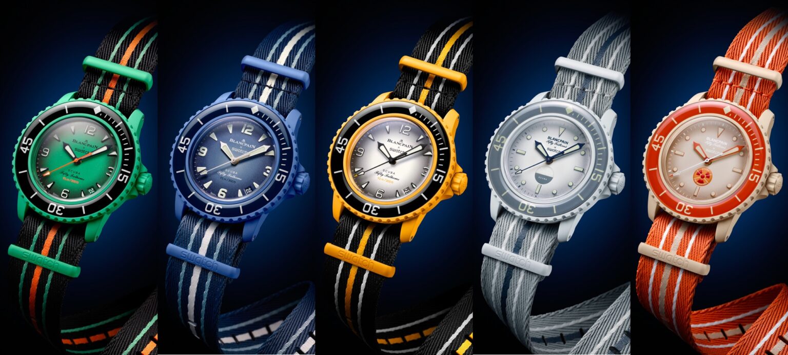 Blancpain X Swatch Bioceramic Scuba Fifty Fathoms Watches Expand On The ...