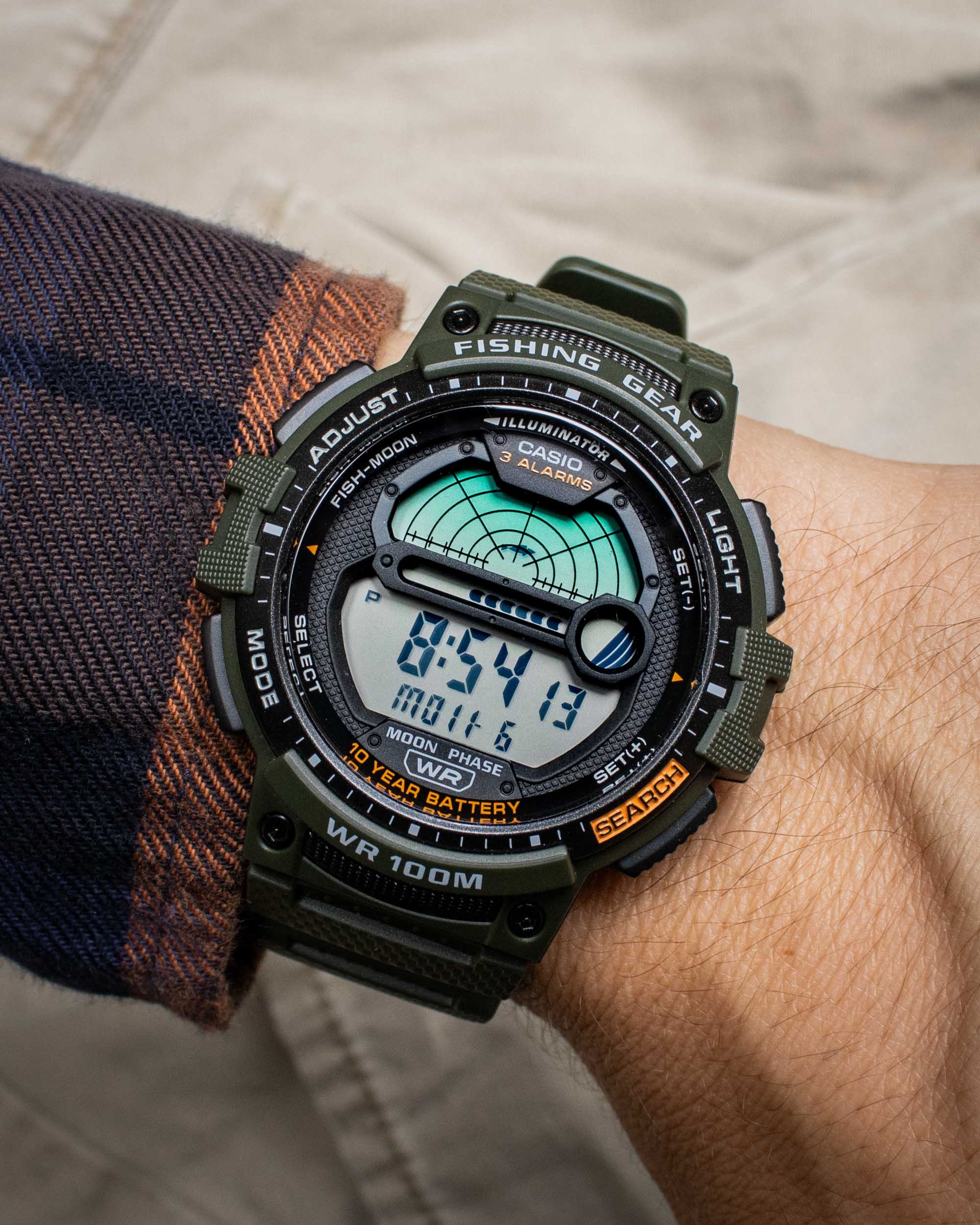 WS1200H-1AV Men's Digital Fishing Watch CASIO, 47% OFF