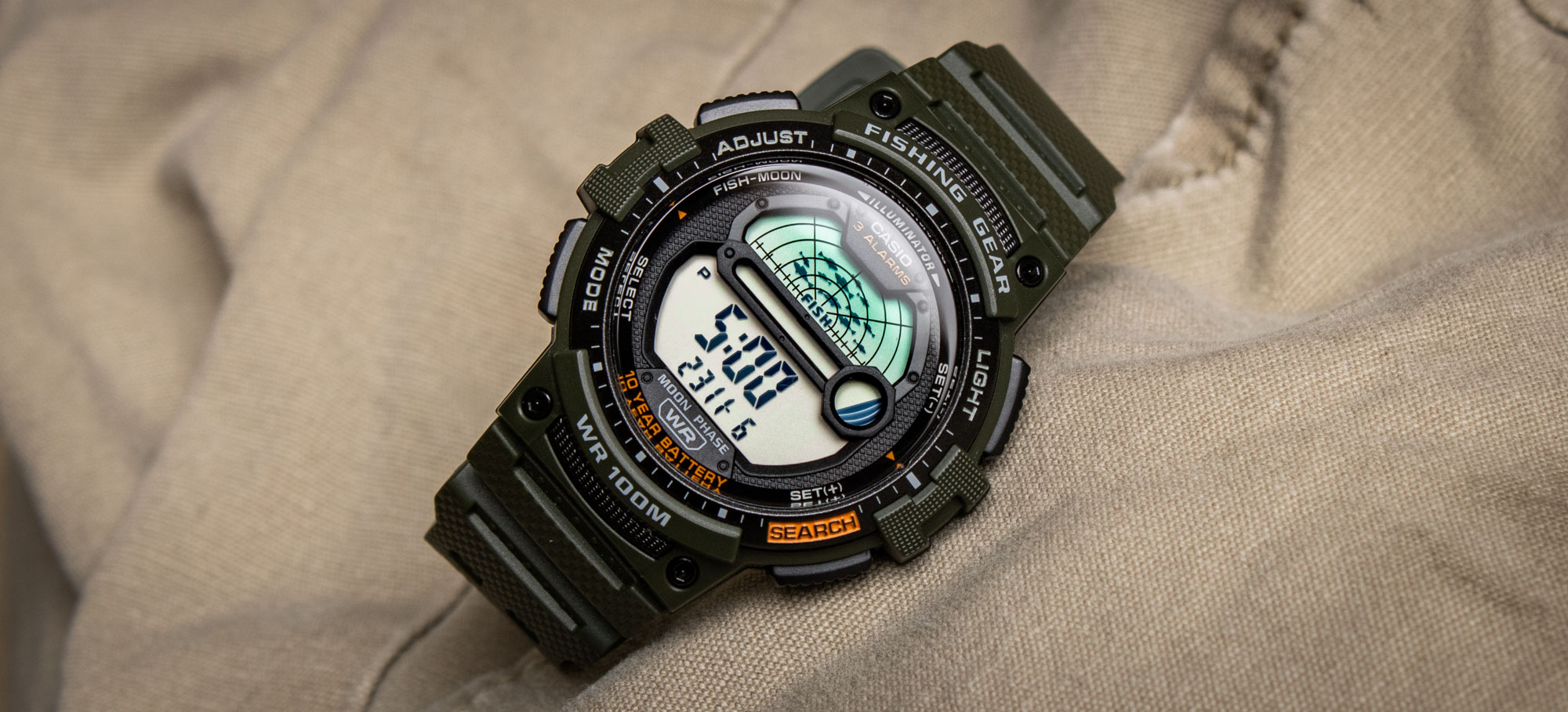 Go Fishing With The Casio WS1500H-1 Fish & Moon Phase Watch