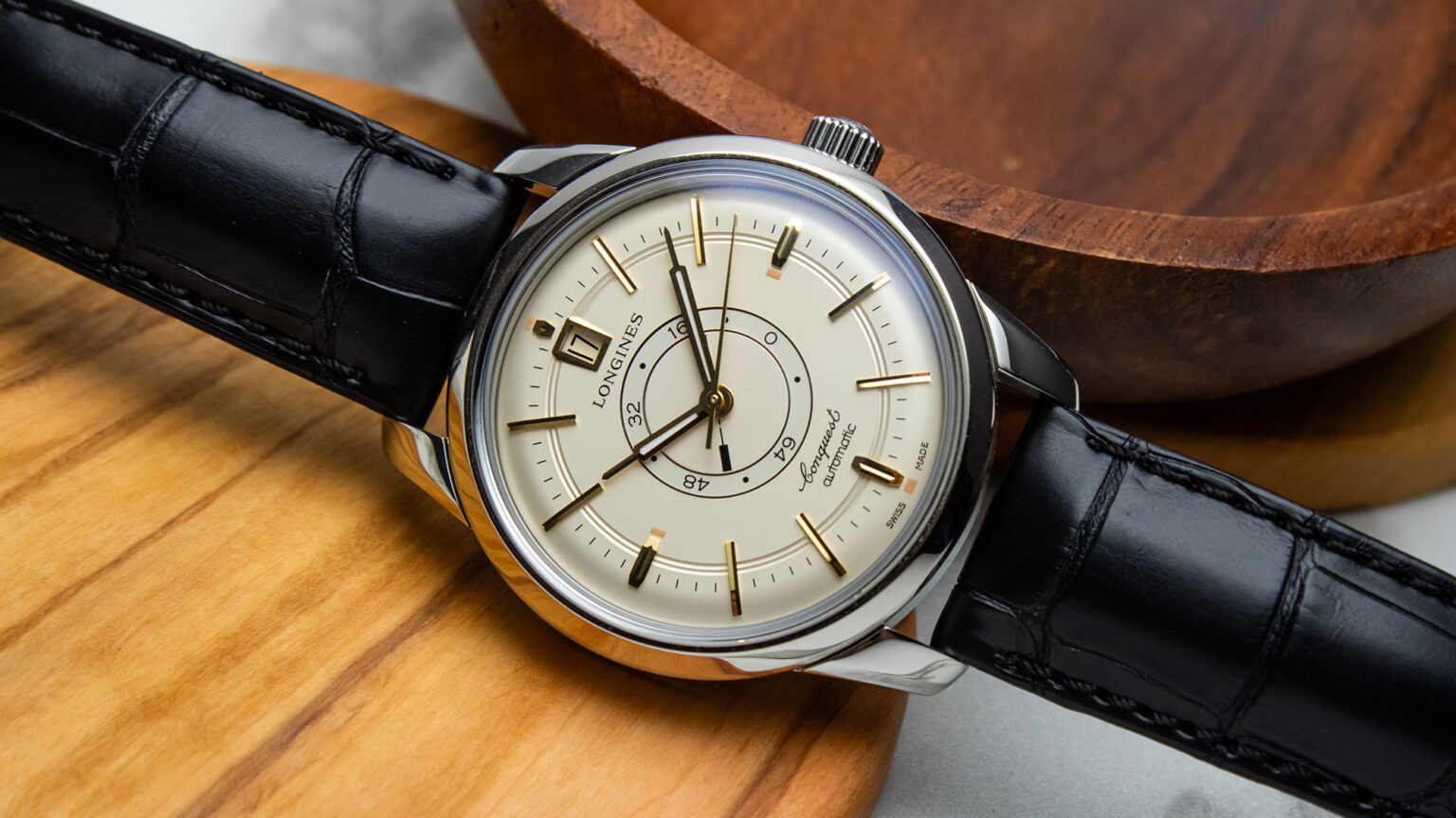 Hands On Debut Longines Heritage Conquest Central Power Reserve Watch ABlogtoWatch